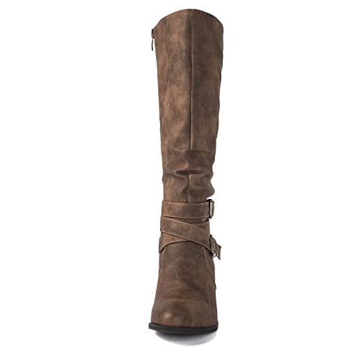 GLOBALWIN Women's Knee High Cowgirl Boots Fashion Dressy Cowboy Boots For Women4