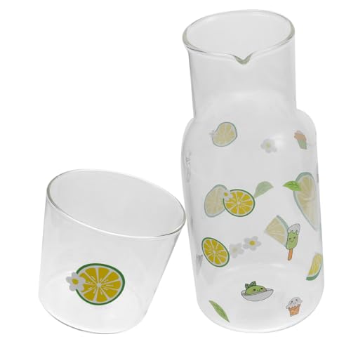 BEBEMOKO jarra de agua fría de vidrio bomba Bebiendo jarra de jugo tapa beber botella vasos de te practicos infusor te tea mug tea infuser taza de agua botella de agua de vidrio