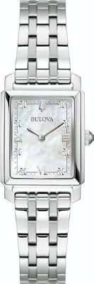 Bulova Orologio analogico classico da donna con cinturino in acciaio inox 96P244, argento, Bracciale