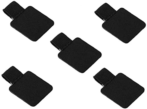 Portalápices autoadhesivo con diseño de bucle para cuaderno, diarios, calendarios, accesorios, negro, 5 unidades, Clever Fashion