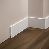 TUALCA Baseboard Molding – 55Feet Total (7pieces x 94.5') | Waterproof Skirting Trim for Floor & Wall | Ready-Installation | Decorative Baseboard Moulding for Your Home Decor