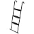Gardenature Trampoline Ladder-3 Steps Wide-Step Ladder-Black