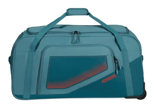 American Tourister City Racer - Reisetasche mit Rollen 77 cm, 129 L - Viel Stauraum & Separates Schuhfach - Wasserabweisend, Mehrere Griffe, Robust - Blau (Petrol)