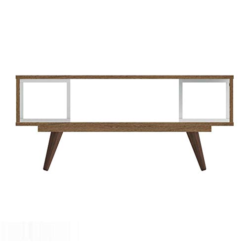 Mesa de Centro Retrô Rustik Carvalho e Branco