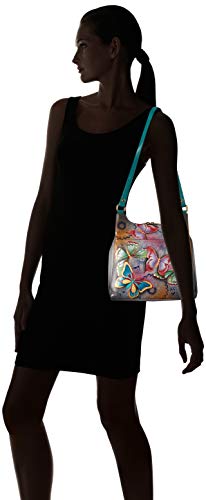 Anna By Anuschka Womens Anna Anuschka Genuine Leather Medium Hobo-Butterfly Paradise Satchel Bag, Butterfly Paradise, One Size Us #TOP7