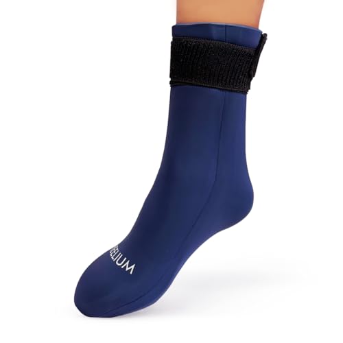 Image of HEELIUM Hot & Cold Therapy Socks for Foot Pain Relief | Reusable Gel Ice Pack Socks for Neuropathy & Plantar Fasciitis | Microwaveable & Freezable | Heel & Arch Pain - 1 Unit (1 Leg Only)