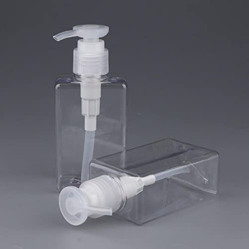 harayaa 2 garrafas vazias de 150 ml com bomba, recipiente recarregável translúcido