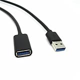 mini2x 【USB 3.0高速】 1.5m USBケーブル 延長 USB3.0 ケーブル 遅延無し ゲーミング ゲーム コントローラー 等 延長 PC USB タイプA オス - タイプA メス 高速データ転送 ブラック 快適 ロング ゆったり くつろぎ [並行輸入品]