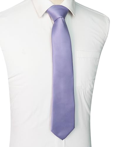Image of JEMYGINS Solid Color Tie Mens Necktie for Business and Wedding