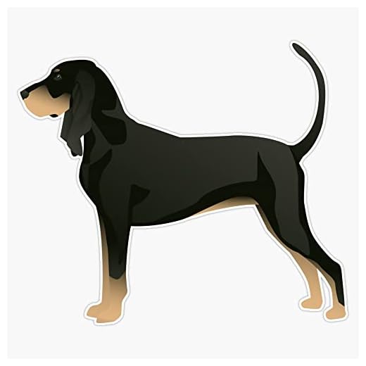 Black And Tan Coonhound Basic Breed Design Vinyl Sticker Laptop Decal Waterproof 5"