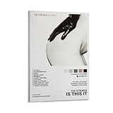 BATTTX Poster « The Strokes Is Thıs It » sur toile - Décoration murale pour salon, chambre à coucher - Style cadre - 40 x 60 cm