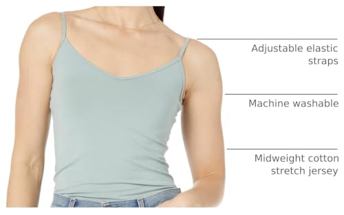 Image of Amazon Essentials Women's Slim-Fit V-Neck Cami, Pack of 4