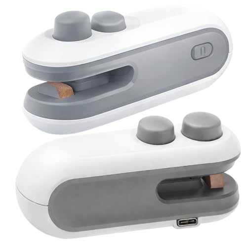 Image of WEJIT Portable Mini Sealing Machine for Food Packets | 2-in-1 Heat Sealer & Cutter, Plastic Sealing, USB Rechargeable, Snack Bag Sealer