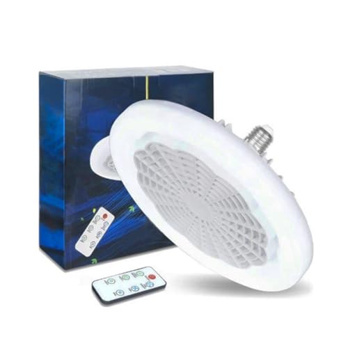 Lâmpada LED Com Ventilador De Teto E Controle Remoto Luz Branco Quente Fria Natural Ajustável De Bri