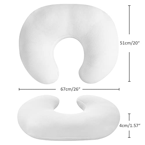 Moonsea Nursing Pillows For Breastfeeding And Positioner Breathable, 3D Air Mesh Breastfeeding Pillow For Mom, Machine Washable, Not Stuffy, Baby Nursing Pillow, Awake Time Only #TOP4