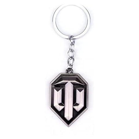 World of Tanks Metal Tank Keychain WOT Key Chain Key Chains Fashion Pendant Game World Of Tanks Keychain Rings Fans Souvenirs Keyring Key Ring for Bag Car Wallet Decor Men Women Gift Cover