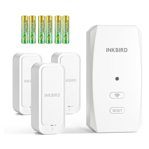 INKBIRD WiFi xv Zbg CX x xv xv AvΉ A[gʒm 1NԂ̃NEhf[^Xg[W IP65h ΍ xǗ (Wi-Finu 1 + Bluetooth xxZT[ 3Zbg