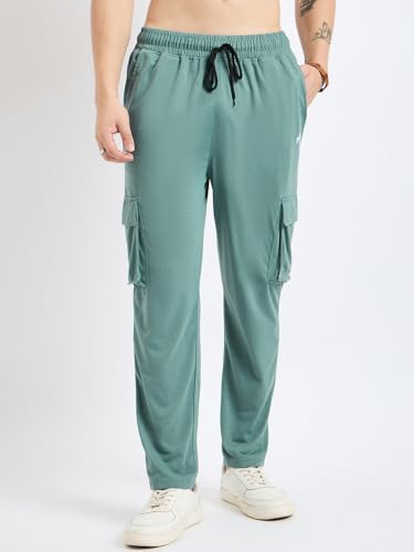Image of Modeve Men's Cargo Style Solid Trackpant