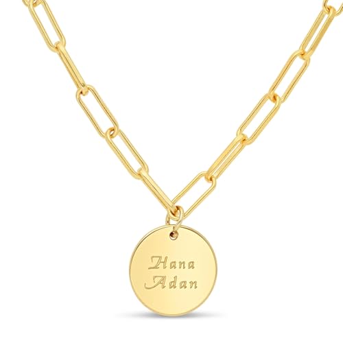 Collier personnalisé en maille trombone et médaille lisse : le bijou idéal qui ne ternit pas