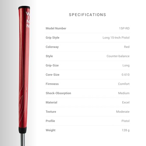 Counterbalance Putter with Long Pistol Grip & Multi-Tread