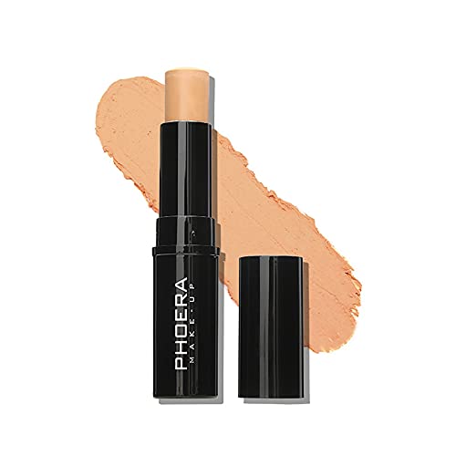 PHOERA Stick Anti-Cernes Stylo Contour Cache-Cernes à Couverture Totale Correcteur de Teint Imperméable en Stick Crémeux Maquillage des Contours Pour les Yeux et Les Cernes (#204 Buff Beige) Cover