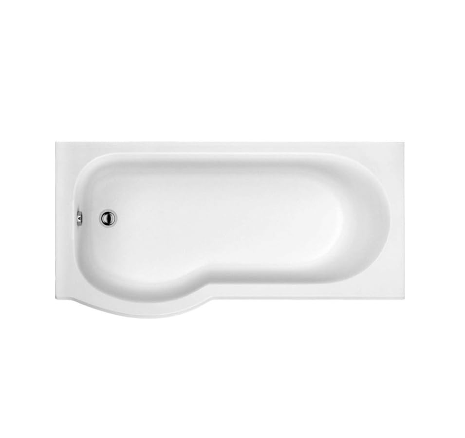 Bathtub P Shaped Bathroom Bath Tub White Bath Side Panel End Screen White (1500mm P Shaped Bathtub Left)