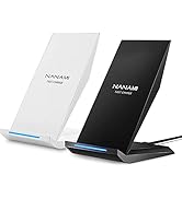 Fast Wireless Charger, [2 Pack] NANAMI Qi Certified Wireless Charging Stand for iPhone 16/16 Plus...
