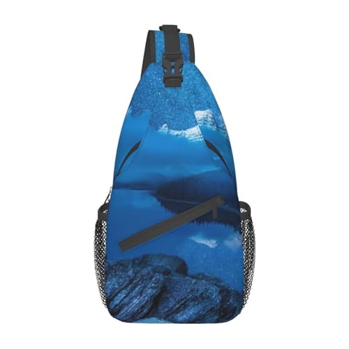 Sac poitrine imprimé paysage hivernal avec sangle ergonomique pour le voyage actif