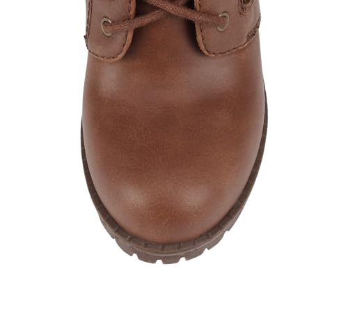 Image of Soda Women's Malia Faux Lace Up Chunky Lug Sole Combat Boot
