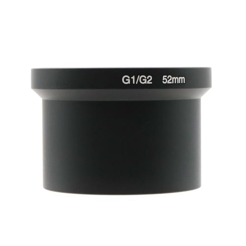 Tubo adaptador de lente de aluminio de 52 mm para cámaras Canon PowerShot G1 / G2 – Compatible con filtros UV, CPL, macro, estrella y lentes gran angular miniatura 1