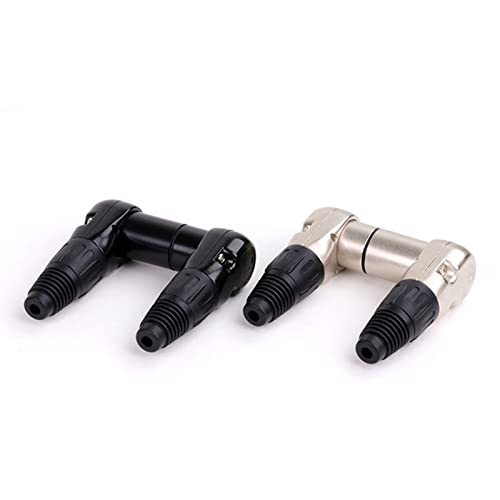 Conector XLR multidireccional de metal en ángulo recto para enchufe de audio 6