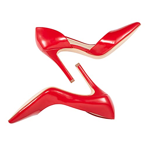 Jenn Ardor Women’s High Heel Slip On Pumps Pointed Toe Classic Fashion 4Inch Party Stiletto Heels Dress Office Shoes #TOP1