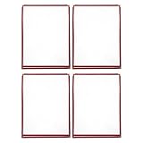 Cabilock 4 Stück pack Menükartenhüllen 31,5 X 22,9cm aus Transparentem Pvc mit Doppeltem Getränkehalter Menühülle für Restaurants Speisekarten und Rezeptschutz Universeller Menühalter