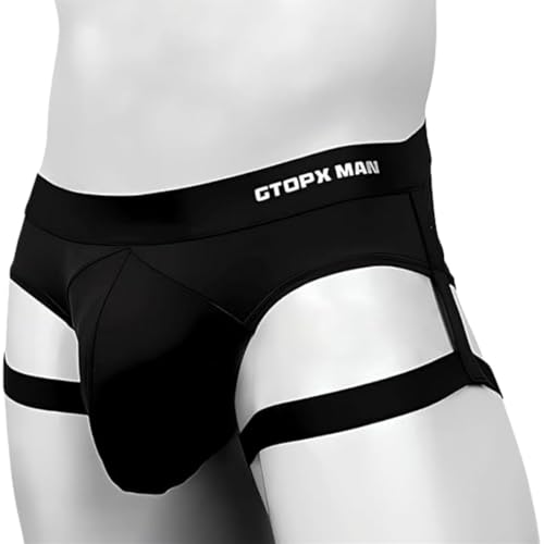 GNFVQLLE Mens Thongs Sexy Underwear Male Jock Strap Cute Ice Silk U Convex Funny Lingerie Pajamas For Play Black - Thumbnail 3