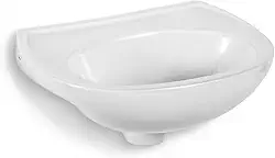 Lavatório Suspenso Branco 42x32cm para Banheiro – Cuba de Parede com Opções de Instalação (Lavatório)