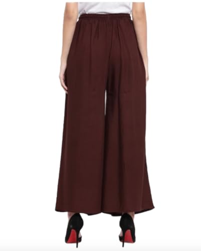 Image of TNQ Full Flared Cotton Palazzo Pants || Gold Print Printed Sharara Garara || Ethnic Or Casual Wear