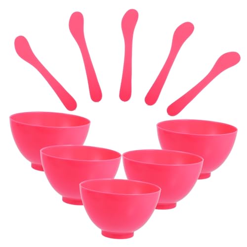 Juego de 5 tazones de mezcla de mascarilla de plástico miniatura 1