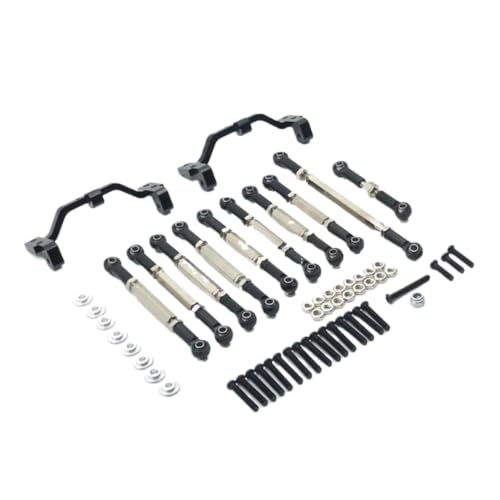 Tiges de liaison MN99S en alu noir pour supprimer le jeu de suspension RC