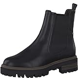 Tamaris Damen Chelsea Boots, Frauen Stiefeletten,TOUCHit-Fußbett,Schlupfstiefel,flach,Boots,Stiefel,Bootee,Booties,Black MATT,40 EU