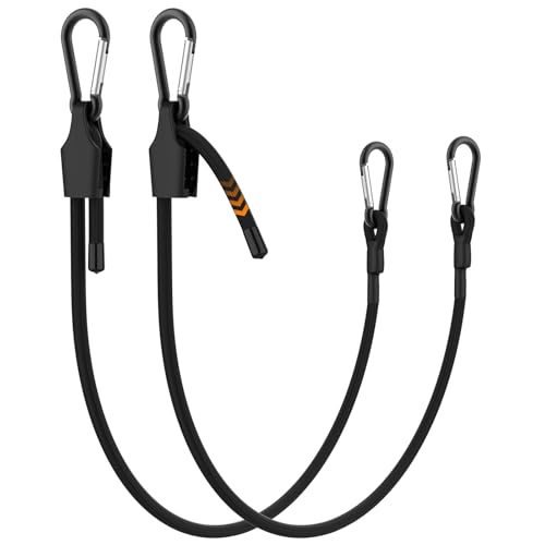 Adjustable Bungee Cords with Hooks 36 Inch Long Superior Latex Heavy Duty Elastic Straps for Outdoor Tent Luggage Rack Camping Cargo Bike Transporting Storage [2PCS Easy to Adjust 8 - 42]