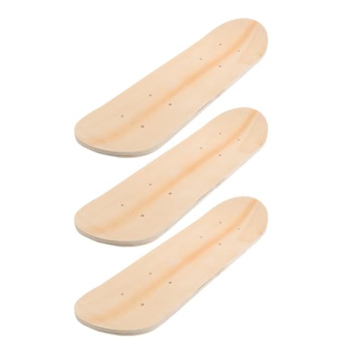 BESTYASH Tablas de Skate de Madera de 7 Capas para Pintar y Decorar, 3 Piezas de 43 CM, Doble Cara, Recomendadas para Manualidades Infantiles en Parques y Escuelas