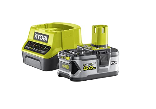 RYOBI - 1 batterie lithium+ 18V - 5,0 Ah et 1 chargeur rapide 2,0 A - RC18120-150