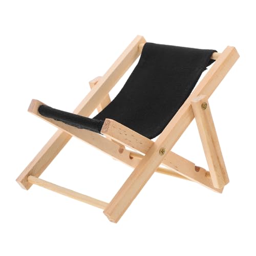 CIYODO Micro-Landscape Miniature Beach Chair Miniature Lounge Chair Model Mini Wooden Furniture