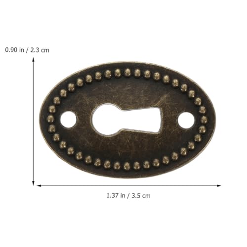 Placas de ojo de cerradura ovaladas para evitar arañazos y reparar el frontal de tus muebles 3