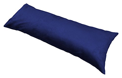 MoonRest Classic Microsuede Body Pillow Pillowcase - Ultra-Soft Plush - Hidden Zipper 20 X 54 Inch - Navy