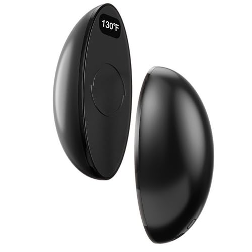 Magnetic 2-in-1 Rechargeable Hand Warmers, Up to 20H Heating, Egg-Shaped Pocket Hand Warmers with AI Chip, 1s Fast Heating, LED Temperature & Battery Display, Elegant Box for Winter