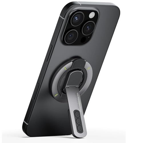 Image of MOROFY 3 in 1 Magnetic Finger Ring Holder with Double-Sided Magnet, Phone Grip Stand, Fidget Toy Design, 360 Rotation, Magnetic Phone Stand Compatible with iPhone 17 /16 /15 /14 /13 /12 Series (Black)