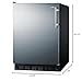 Summit FF708BL7SSADALHD 24” Wide Commercial ETL-S listed to ANSI-NSF Standard 7 Under Counter Refrigerator 5.1 cu.ft. Made in Europe Automatic Defrost Operation, Deluxe black interior (Left Hand Door)