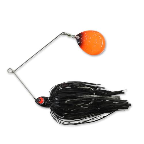 Northland Fishing Tackle Reed Runner Single Spin - Premium Spinner Baits for Freshwater - Lures for Bass, Pike, and Musky, Blackbird, 1/4 Oz