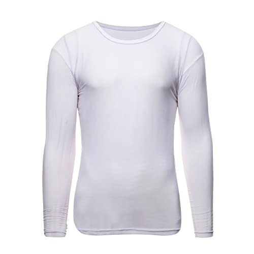 Men's Sexy Mesh Transparent T-Shirt Long Sleeve Round Neck Undershirt 7